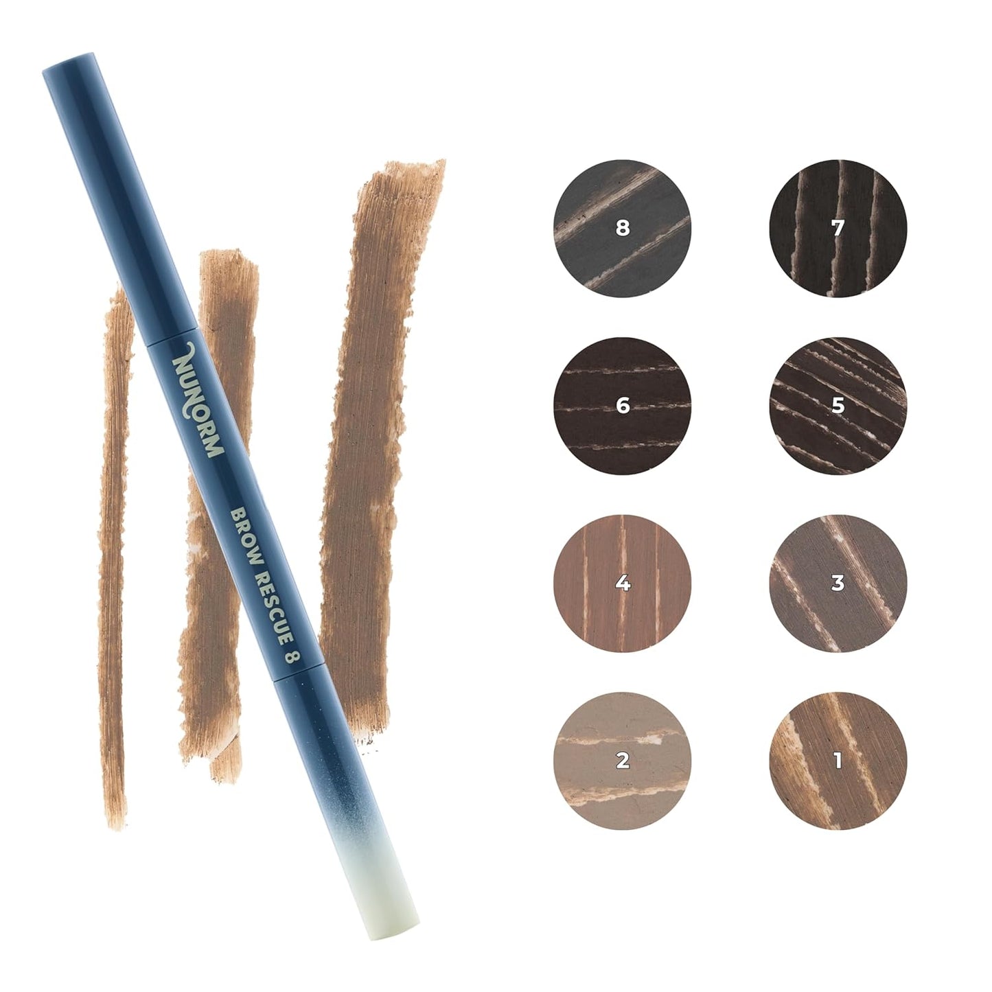 Brow Rescue Eyebrow Brush & Pencil for Men | Shape, Define & Fill - Long-Lasting Umber Formula