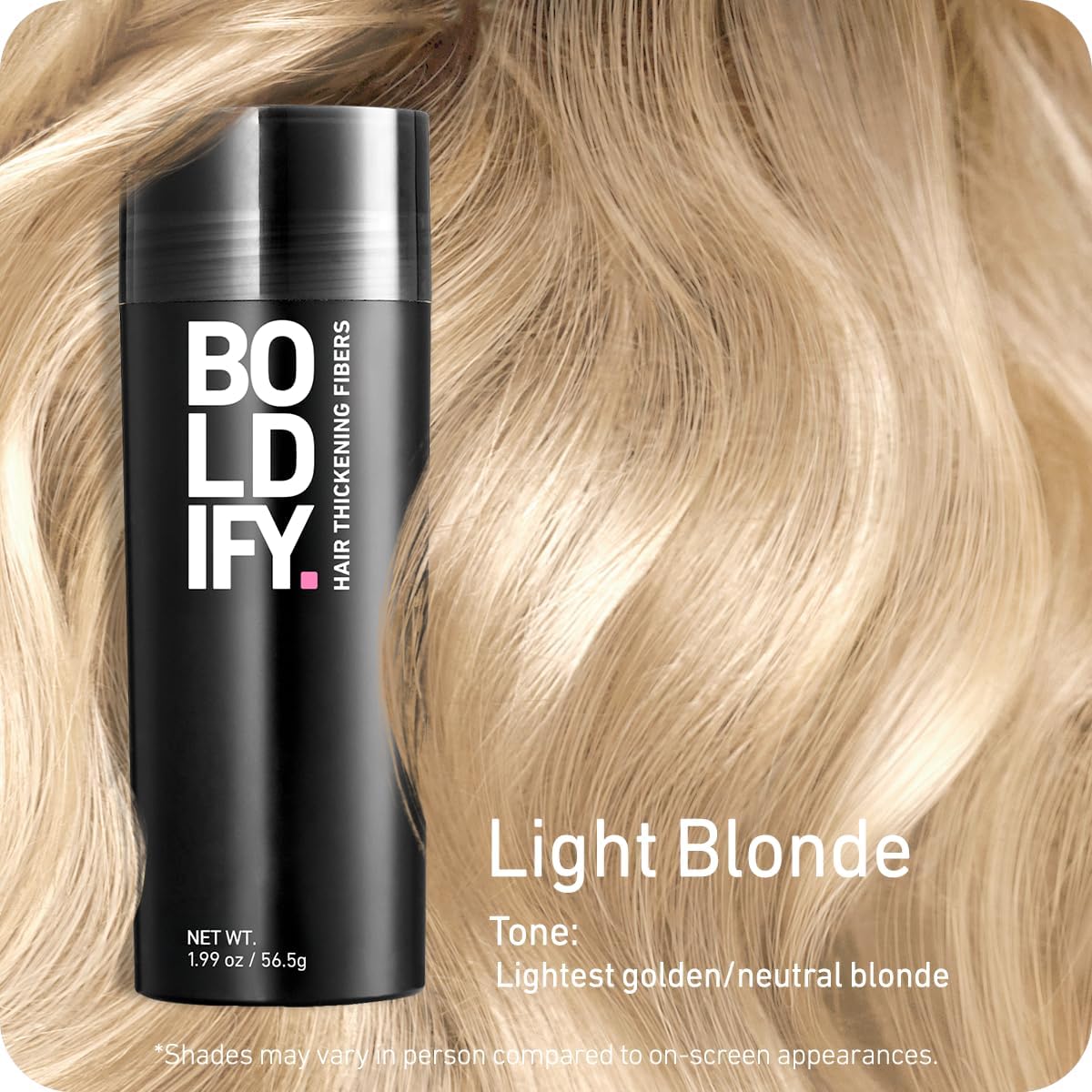 BOLDIFY Hair Fibers - Fill In Thinning and Fine Hair for an Instantly Fuller, Thicker Look - 14 Shades for Women & Men