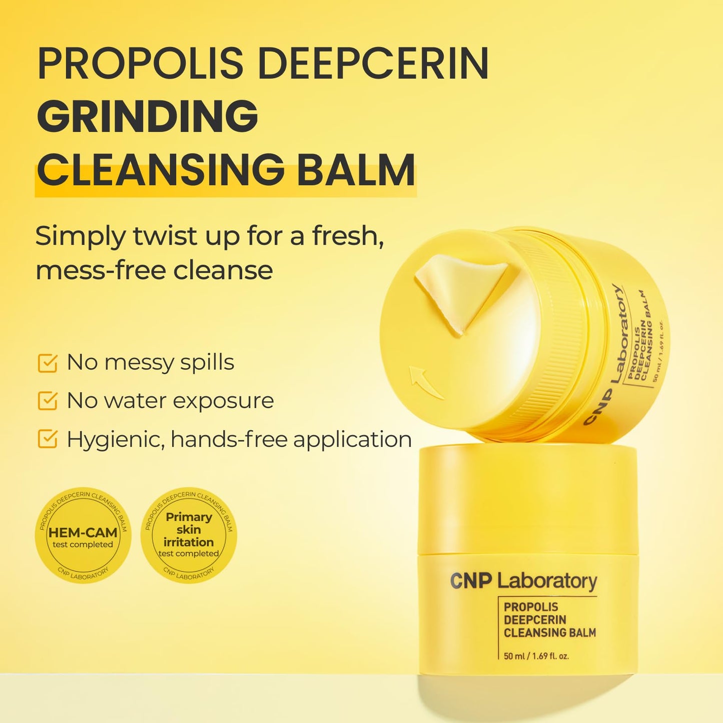 CNP Propolis Deepcerin Cleansing Balm - Soft Grinding Makeup Remover Balm, Buttery & Milky Texture, for Dry & Sensitive Skin, Korean Skincare