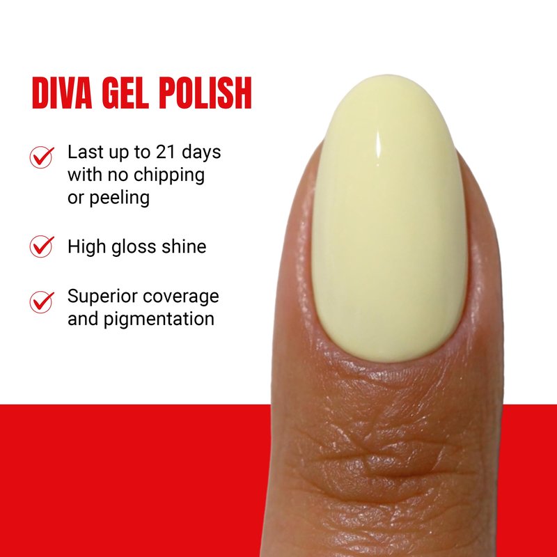 DND Gel Polish Set, Coquette Collection, UV/LED Gel Polish and Air Dry Nail Lacquer, Matching Chip-Free Polish Duo, 083 Lemon Sorbet, 0.5 Fl Oz