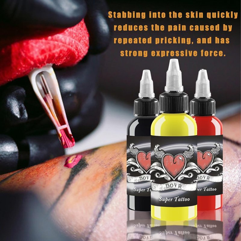 Tattoo Ink Set - 14 Colors 1oz Bottles for 3D Makeup & Body Art | Professional & Beginner Use