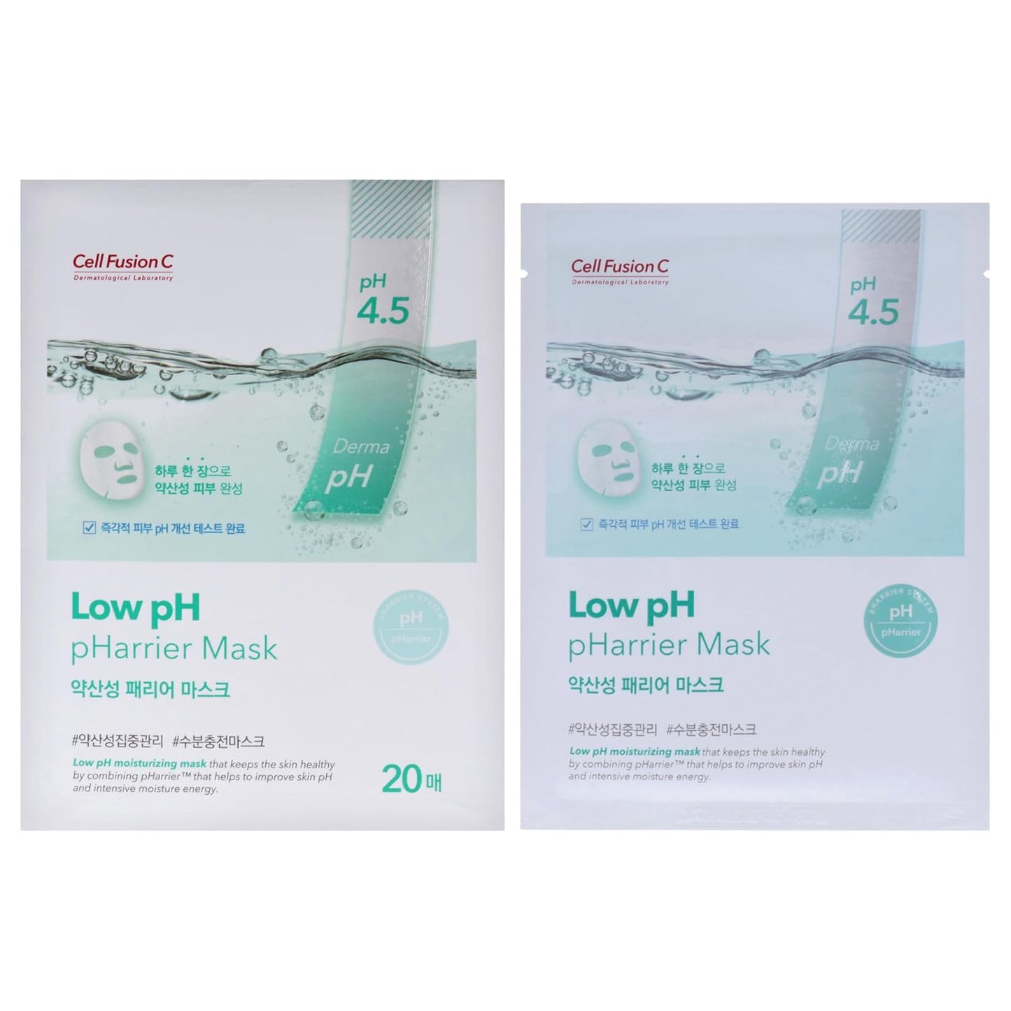 Cell Fusion C Low pH Pharrier Mask for Women - 20 Count Hydrating Facial Masks