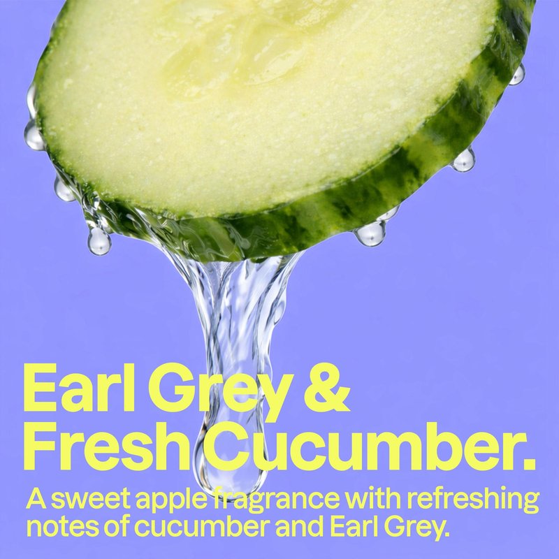ATTITUDE Body Wash, EWG Verified Shower Gel, Dermatologically Tested, Plant and Mineral-Based, Vegan Personal Care Products, Earl Grey & Fresh Cucumber Scent, 16 Fl Oz (Pack of 3)