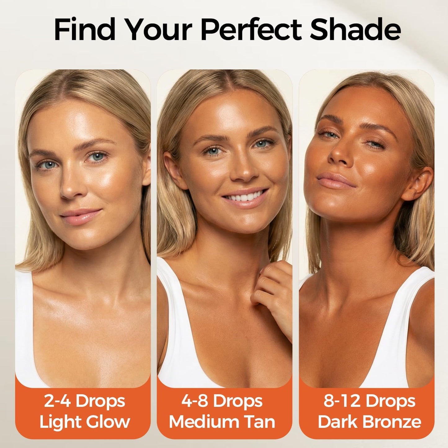 KUCERY Plant-Based Sunless Tanning Drops for Face & Body | Customizable Streak-Free Bronzing Serum with Natural Botanical Ingredients, Buildable Self-Tan Glow, 1.7 fl oz (50ml)