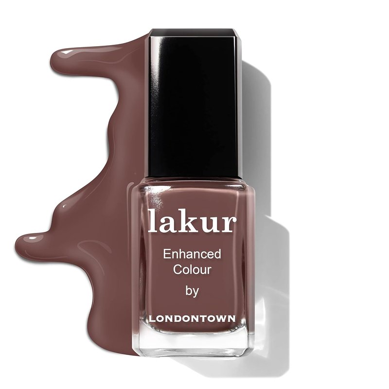 LONDONTOWN Lakur Nail Polish - Long-Lasting Nude & Brown Shades | 21+ Free Non-Toxic Vegan Formula, 0.4 Fl Oz