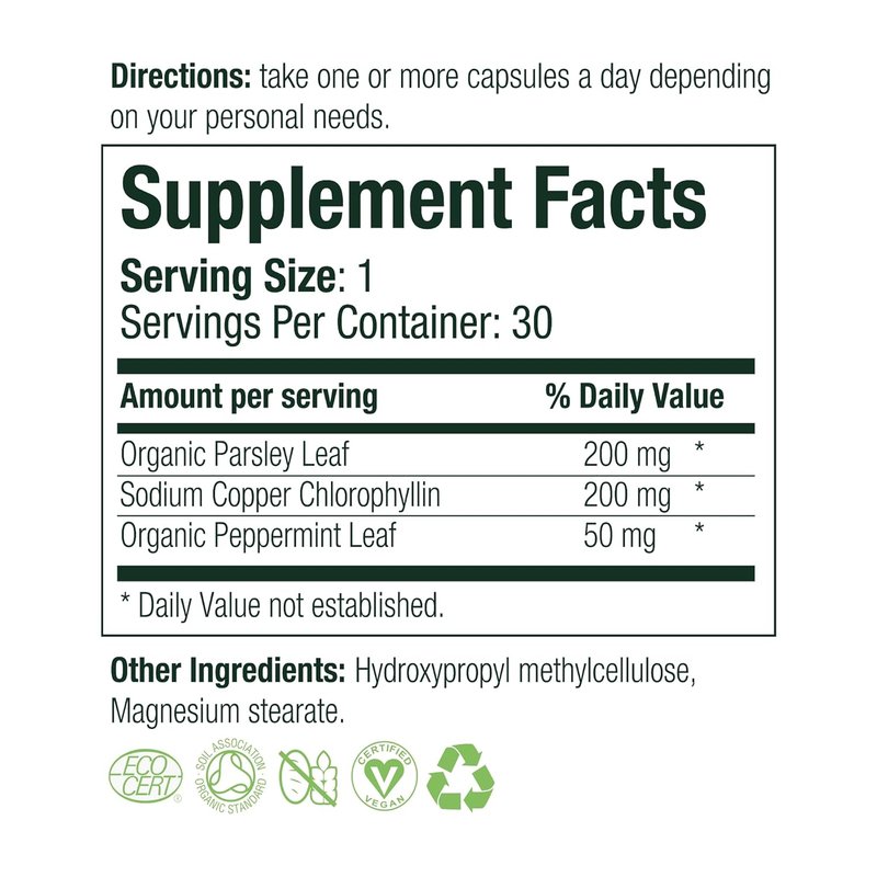 Whole Body Natural Deodorizing Supplement - Vegan & Organic Internal Deodorant for Underarms, Intimate Areas | 30 Capsules