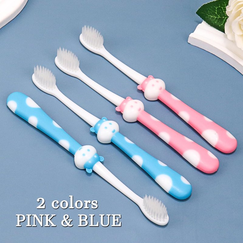 Gisdo Disposable Kids Toothbrushes Individually Wrapped Bulk, 100 pcs Toddler Kids Toothbrush for Age 2+ Children Toothbrush Set Soft Toothbrushes for Kids Boys Girls