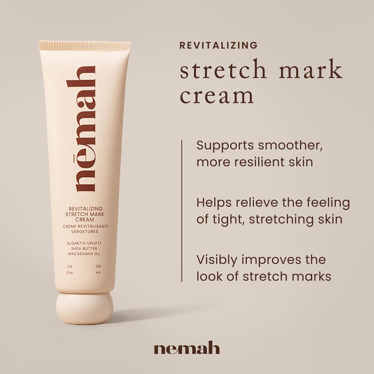 Nemah - Stretch Mark Cream for Pregnancy - Pregnancy Stretch Mark Prevention & Reduction