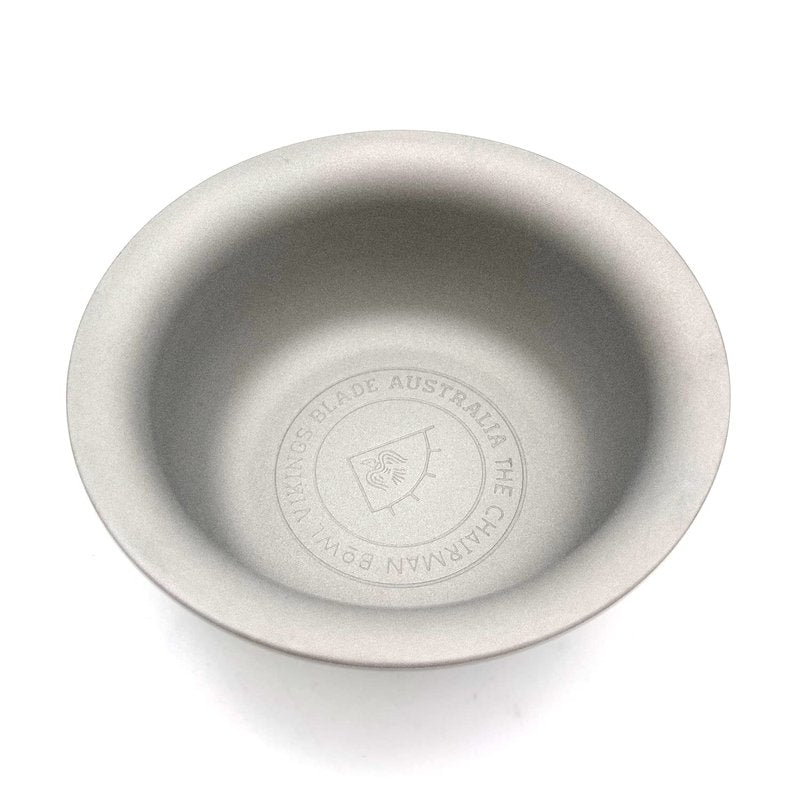 Vikings Blade Luxury Shaving Soap Bowl - Sandblasted Steel for Thick Lather | Unbreakable & Tactile Texture, 3" Diameter