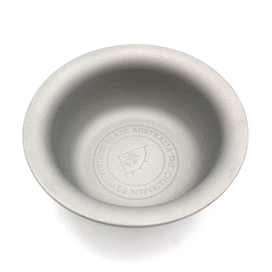 Vikings Blade Luxury Shaving Soap Bowl - Sandblasted Steel for Thick Lather | Unbreakable & Tactile Texture, 3" Diameter
