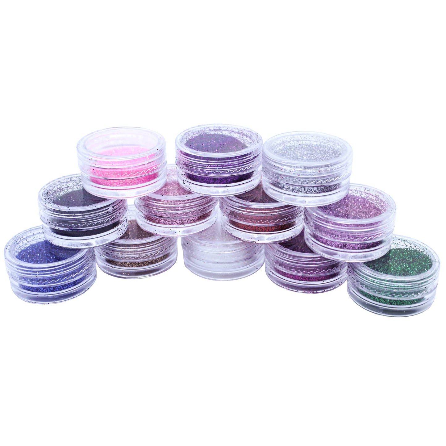 Ultra FINE Glitter for Gel Nail Art Pots Set - NYK1 DUST Powder, Face Paint Makeup, Hair, Nail Polish Craft, Festival Party Colors