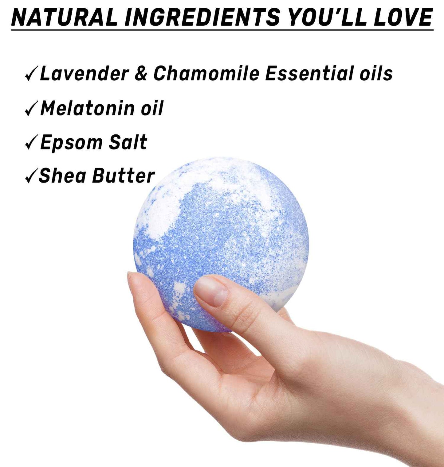 Sleep Well Bubble Bath Bombs Melatonin Infused Lavender Chamomile Essential Oils Luxurious Bath for Dry Skin Perfect Self Care Gifts for Women and Men