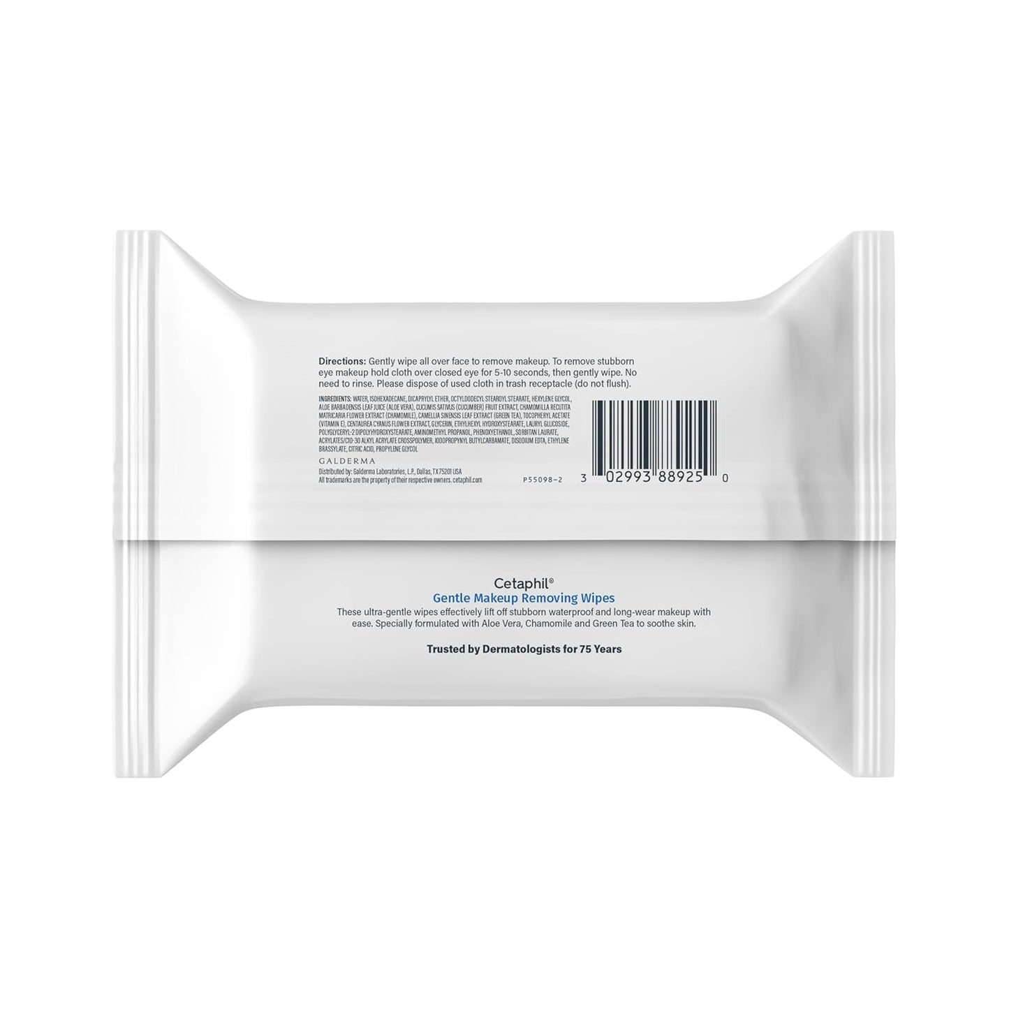 Cetaphil Gentle Makeup Removing Wipes - Fragrance & Alcohol Free | 25 Count Daily Cleansing Towelettes