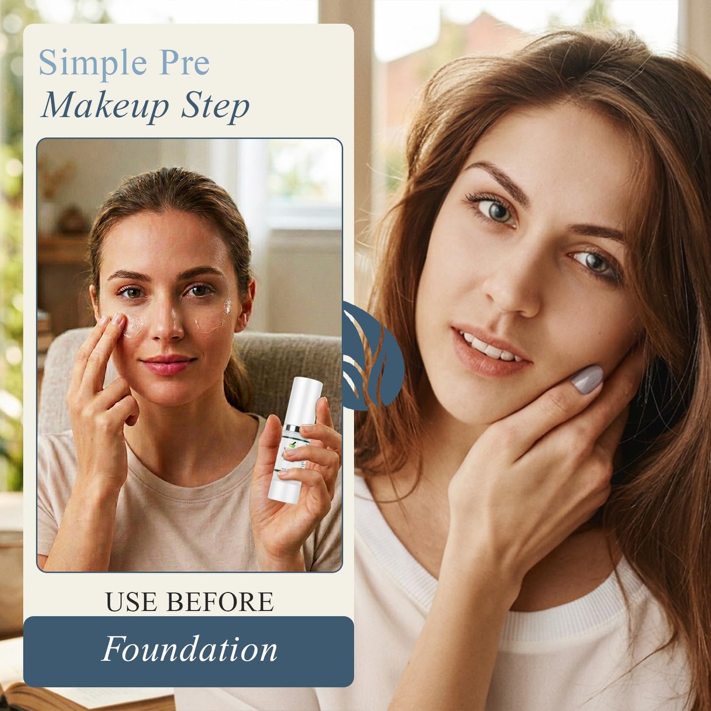 M.D. Blend Facial Pore Primer for Face before Makeup - Hydrating, Wrinkle Filling, Blurring Primer for oily & Mature Skin, Supports Korean Makeup, (1.95 fl oz/58ml)