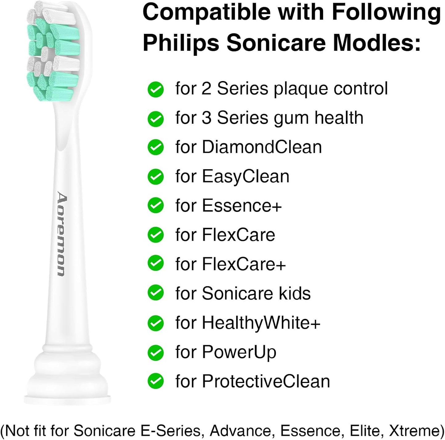 Philips Sonicare Replacement Brush Heads - Compatible C2/C1 | 4-Pack Electric Toothbrush Heads