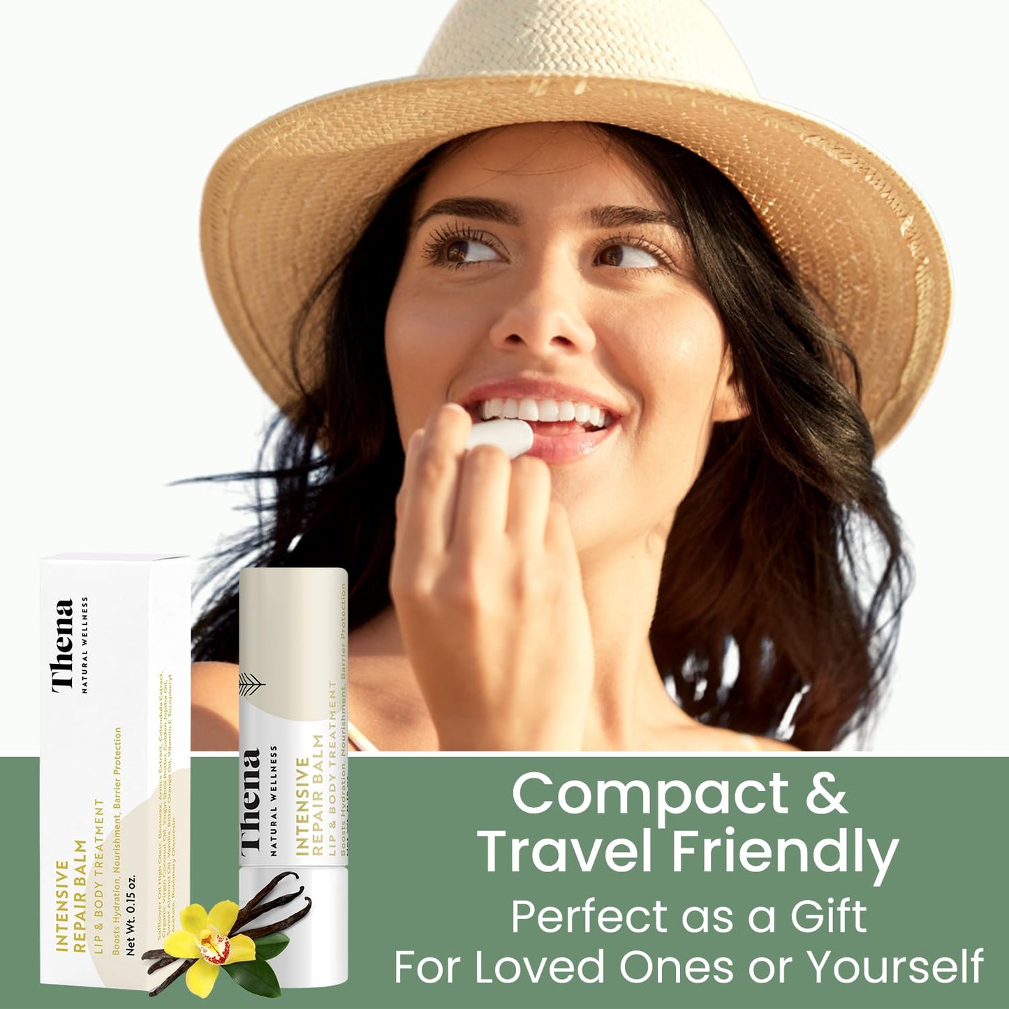 Thena Intense Hemorrhoid Treatment and Organic Lip Treatment Balm