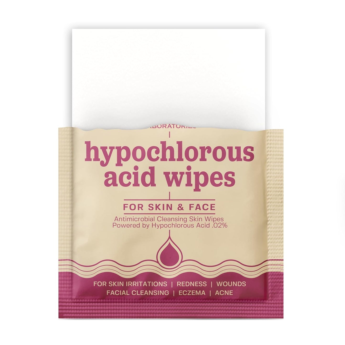 Hypochlorous Acid Wipes for Face & Skin | Daily Cleansing & Repair for Sensitive Skin - 75 Wipes