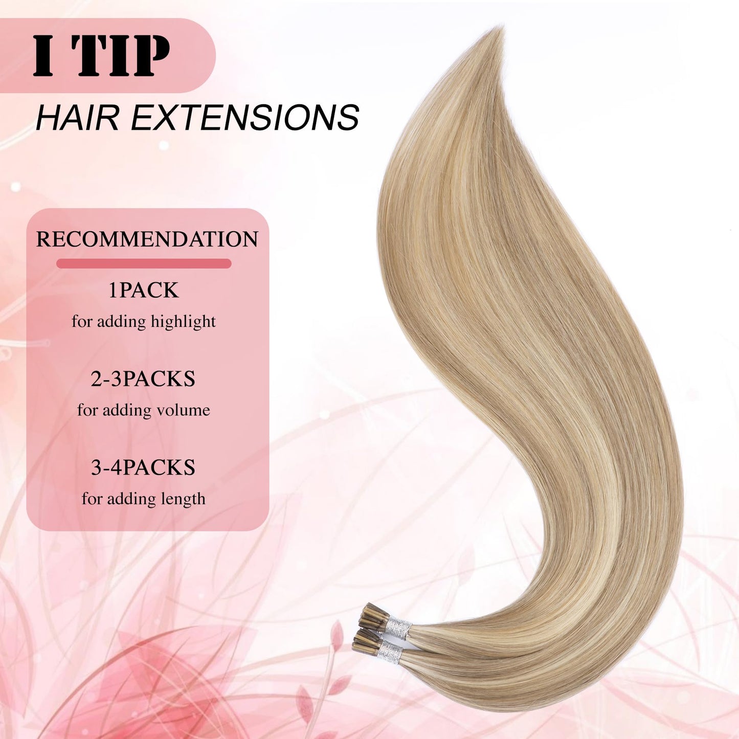 Itip Human Hair Extensions 14inch Thick Straight Invisible Itip Microbead Extensions Highlighted Blonde Cold Fushion 45g I Tip Hair Extensions Human Hair Microlink
