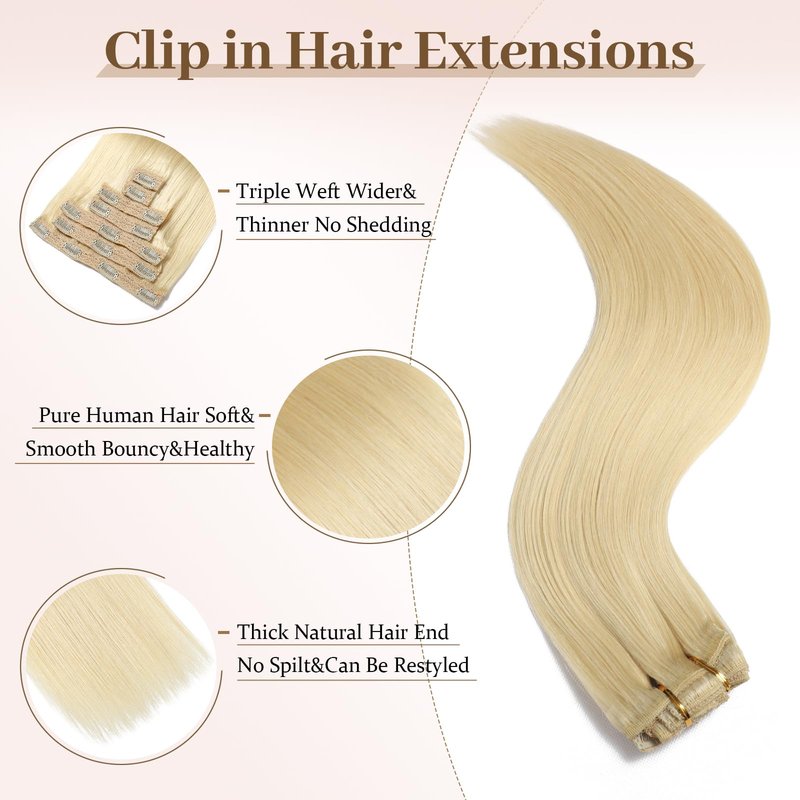 Sisily Clip in Hair Extensions Real Human Hair,20 inch 70g, Natural Straight Human Hair Clip in Extensions for Black Woman, Soft Straight 7pcs Per Set with 16 Clips Double Weft