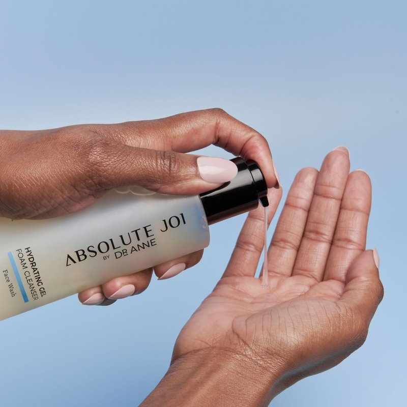 AbsoluteJOI Gentle Foaming Hydrating Facial Cleanser with Glycerin. Soap-Free Face Wash, pH-Balanced and Fragrance Free for All Skin Types. 200ml Bottle