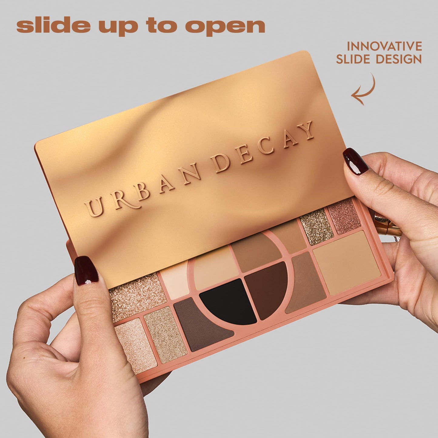 Urban Decay Naked Shaped Multi-Use Eyeshadow Palette - Warm Neutral Eye & Face Palette, 14 Crease & Transfer-Resistant Shades, Up to 16HR Wear, Sculpting Creams, Defining Powders, Shimmer Highlighters