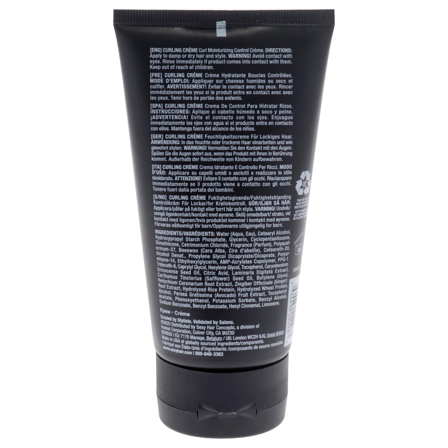 SexyHair Style Curling Crème Curl Moisturizing Control Crème, 5.1 Oz | Light Control | Maintains Moisture and Combats Frizz
