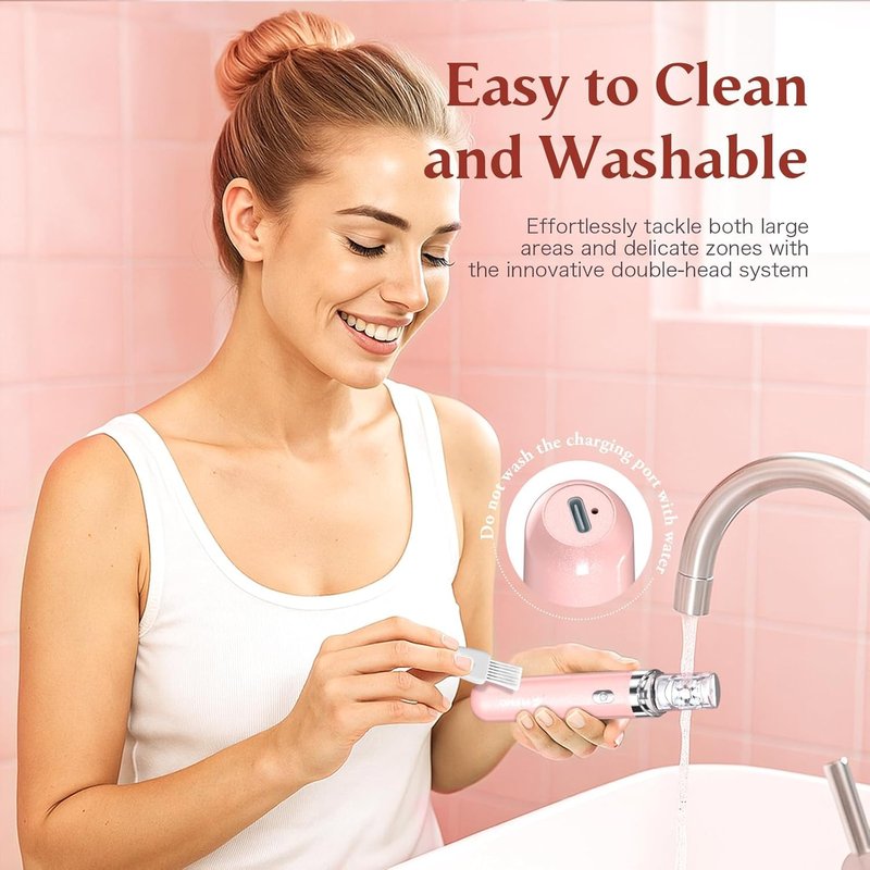 Epilator for Women, 2 in 1 Facial Hair Removal, Electric Lady Shaver with LED Light, Rechargeable Hair Removal Device for Legs, Face, Bikini & Arms, Smooth Epilator Trimmer Travel Kit Set