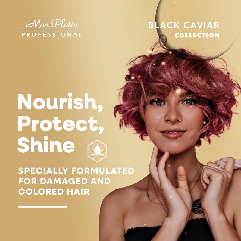 Mon Platin Total Repair Shampoo - Paraben-Free Color Safe Formula for Dry, Damaged Hair | 500ml