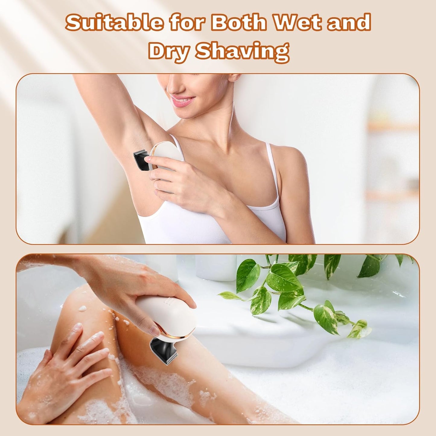 7D Electric Shaver for Women - 5-in-1 Rechargeable Wet/Dry Hair Removal | Painless Bikini Trimmer & Facial Razor