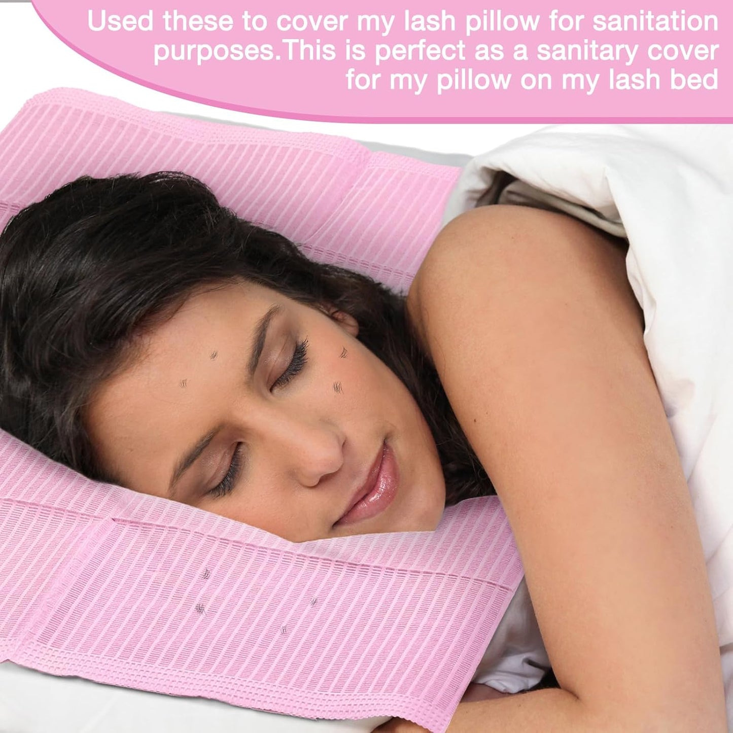 Disposable Nail Table Towels - 250 Pcs 3 Ply Waterproof Mat | 13'' x 18'' Pink Patient Bibs