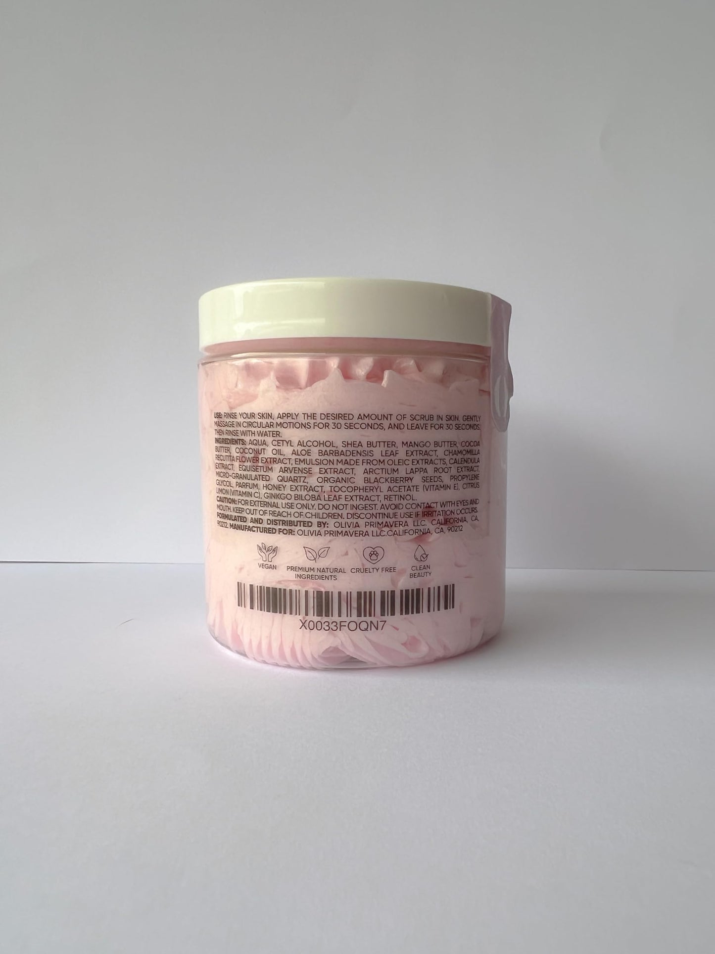 Olivia Aurora Bikini Scrub – Sweet-Scented Exfoliant for Intimate Area – Prevents Ingrown Hairs, Fades Dark Spots & Smooths Skin – Natural, No Sugar, 8 oz