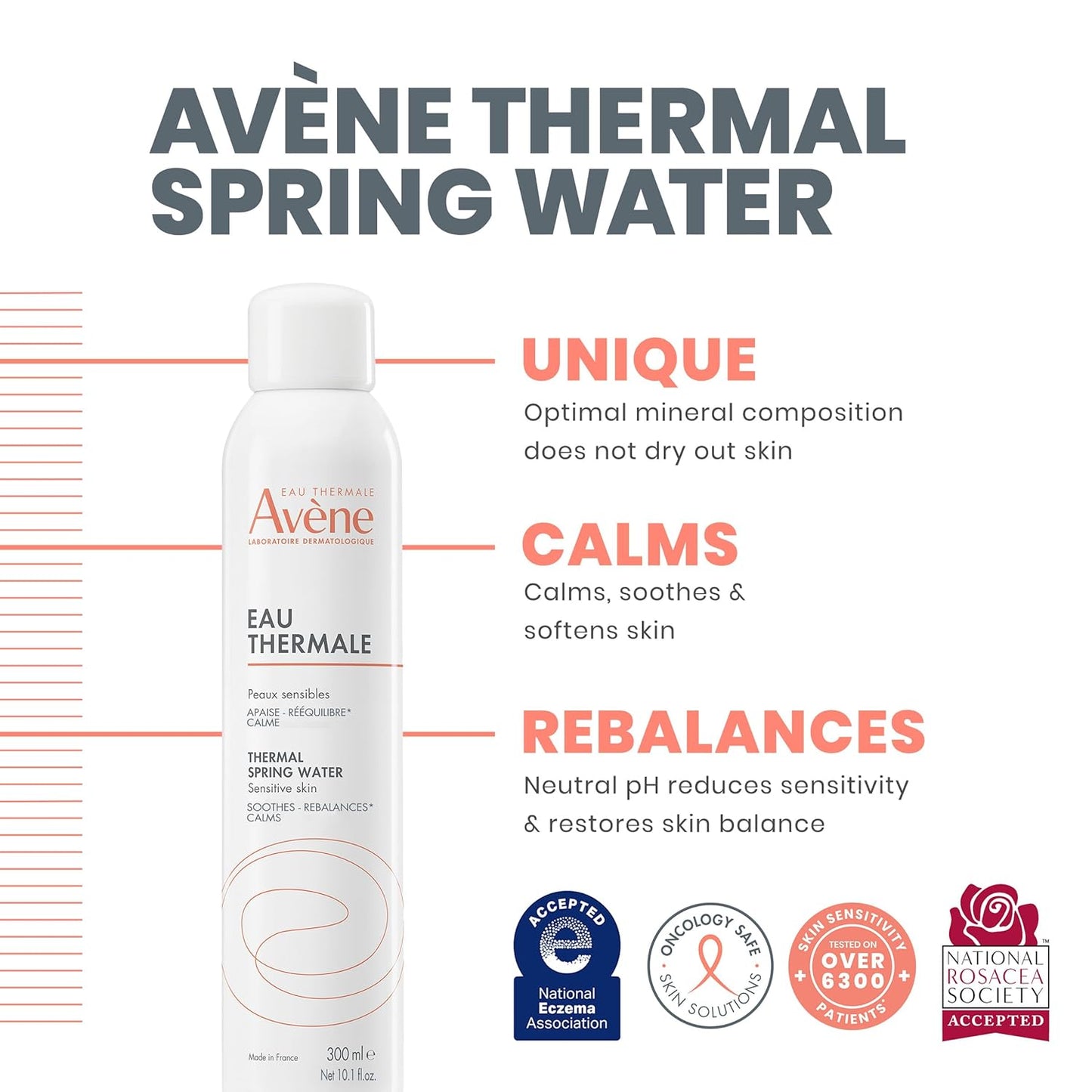 Avène Thermal Spring Water Facial Mist Spray | Soothing & Calming for Sensitive Skin, 5.07 oz