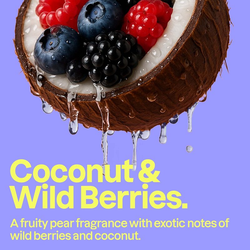 ATTITUDE Body Wash, EWG Verified Shower Gel, Dermatologically Tested, Plant and Mineral-Based, Vegan Personal Care Products, Coconut & Wild Berries Scent, 16 Fl Oz (Pack of 3)