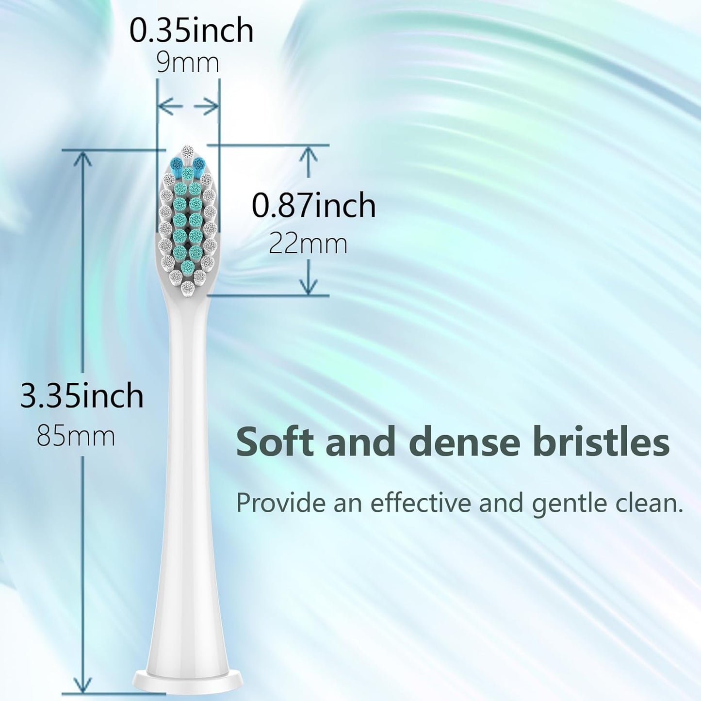 Philips Sonicare Toothbrush Replacement Heads - 8 Pack, White | Compatible with Click-On Handles 1100, 2100, 4100, 5100, 6100