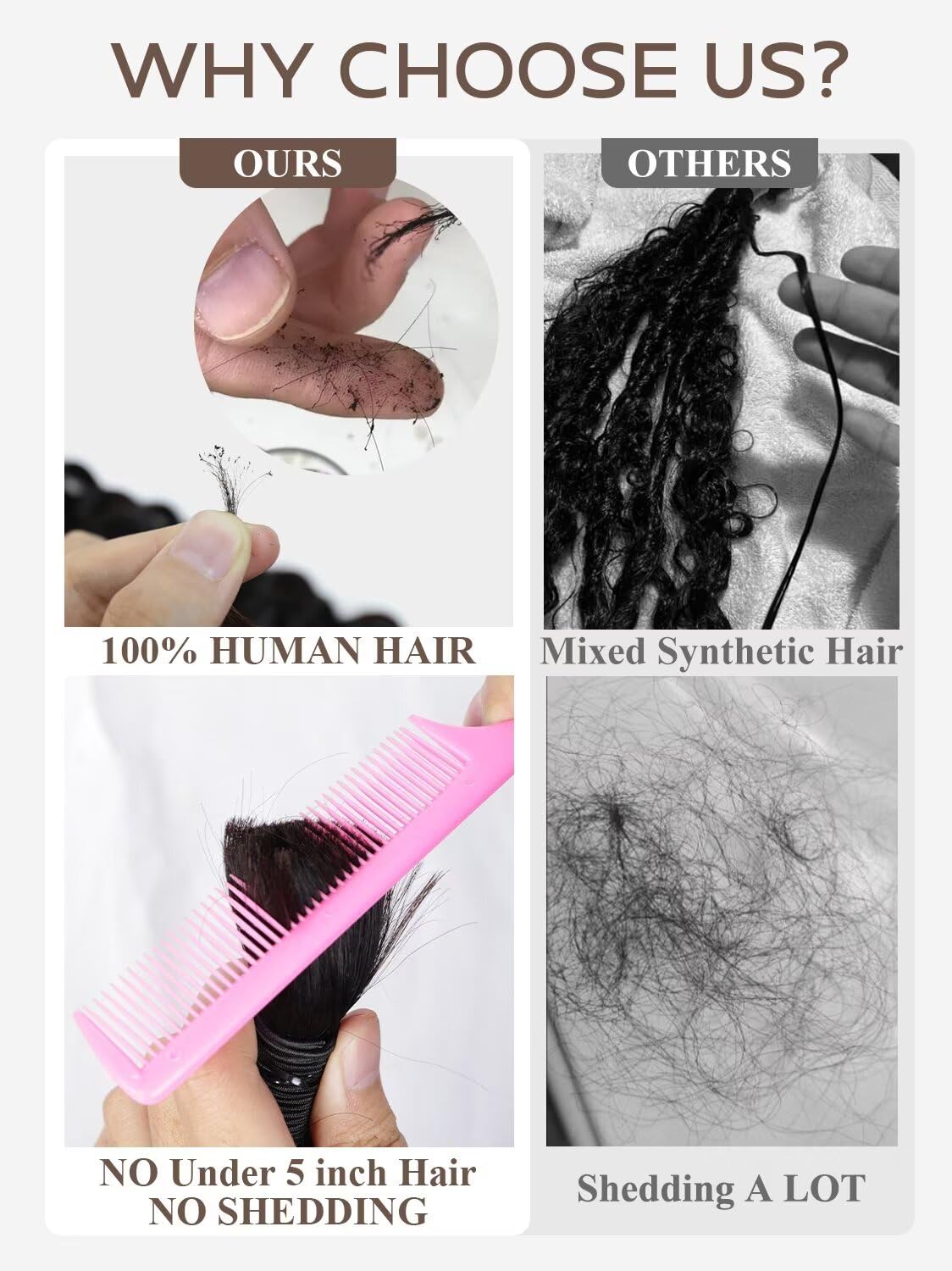 12A Human Braiding Hair - 24 Inch Water Wave for Boho Knotless Braids | 50g Unprocessed Brazilian Virgin Hair