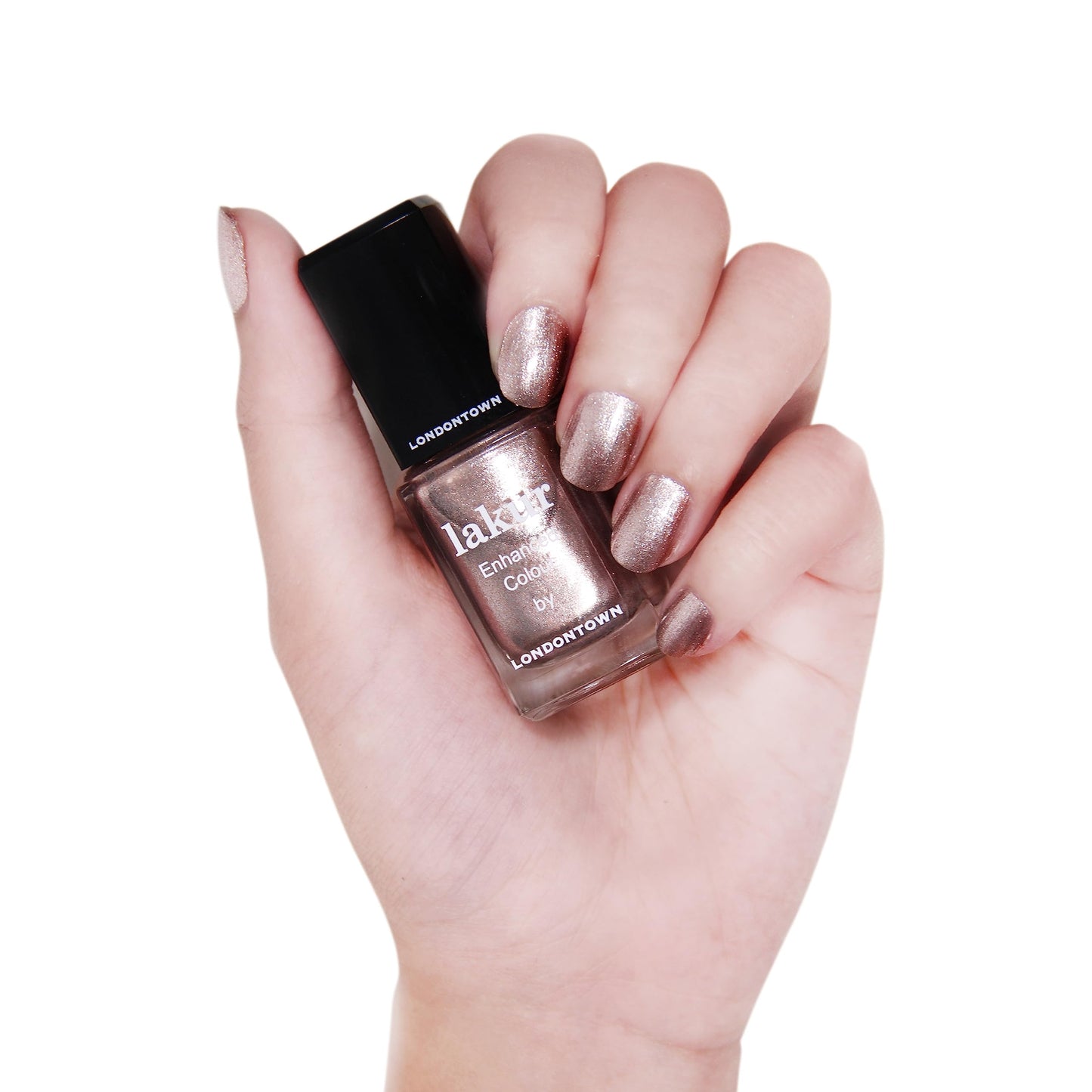 LONDONTOWN lakur Nail Polish, Nude & Brown Shades, Kissed by Rose Gold