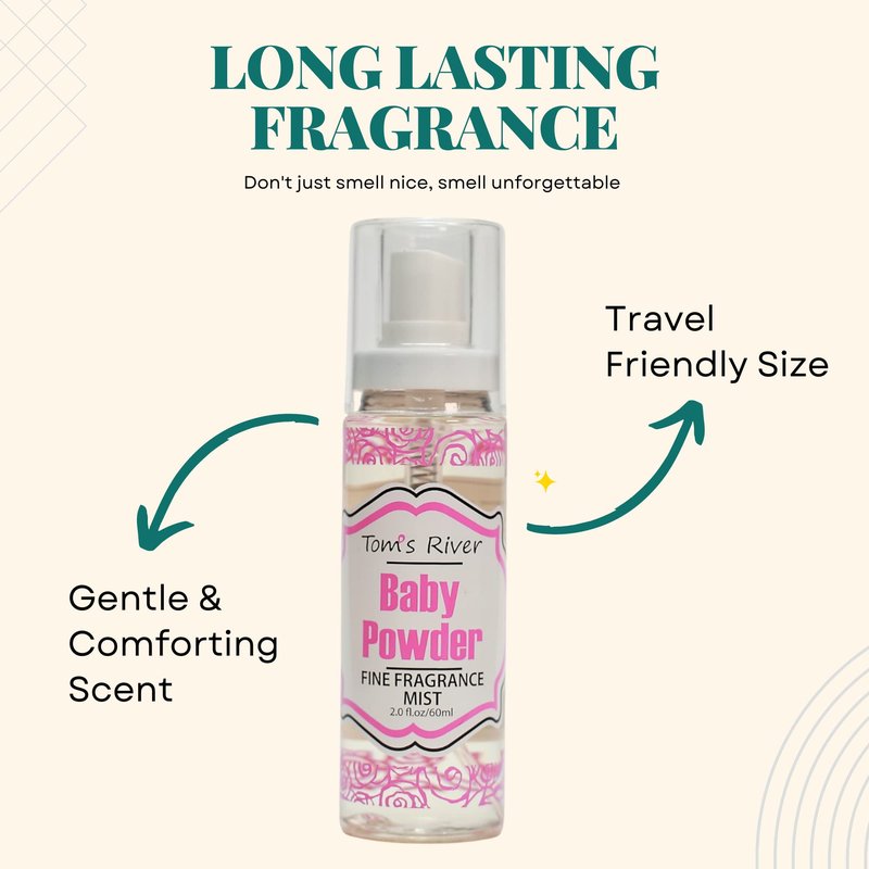 Infinix Baby Fresh Powder Fine Fragrance Mist, 2 fl oz, Pack of 3, Body Spray for Women, Gentle and Long Lasting Perfume for Men & Women, For Daily Use