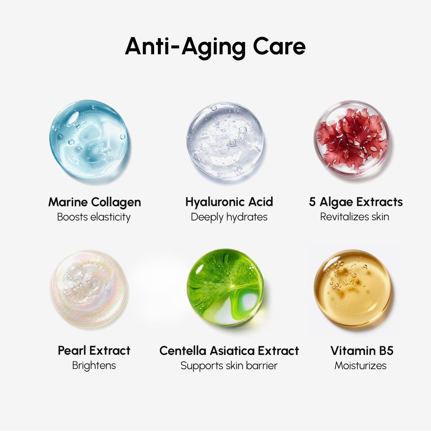 MAREE Collagen Facial Mask with Hyaluronic Acid — Sheet Face Mask Skincare — Centella Asiatica, Green & Red Algae Extract — Hydrating Facemask For Women Skin Care — Mascarillas Para La Cara — 12 Count