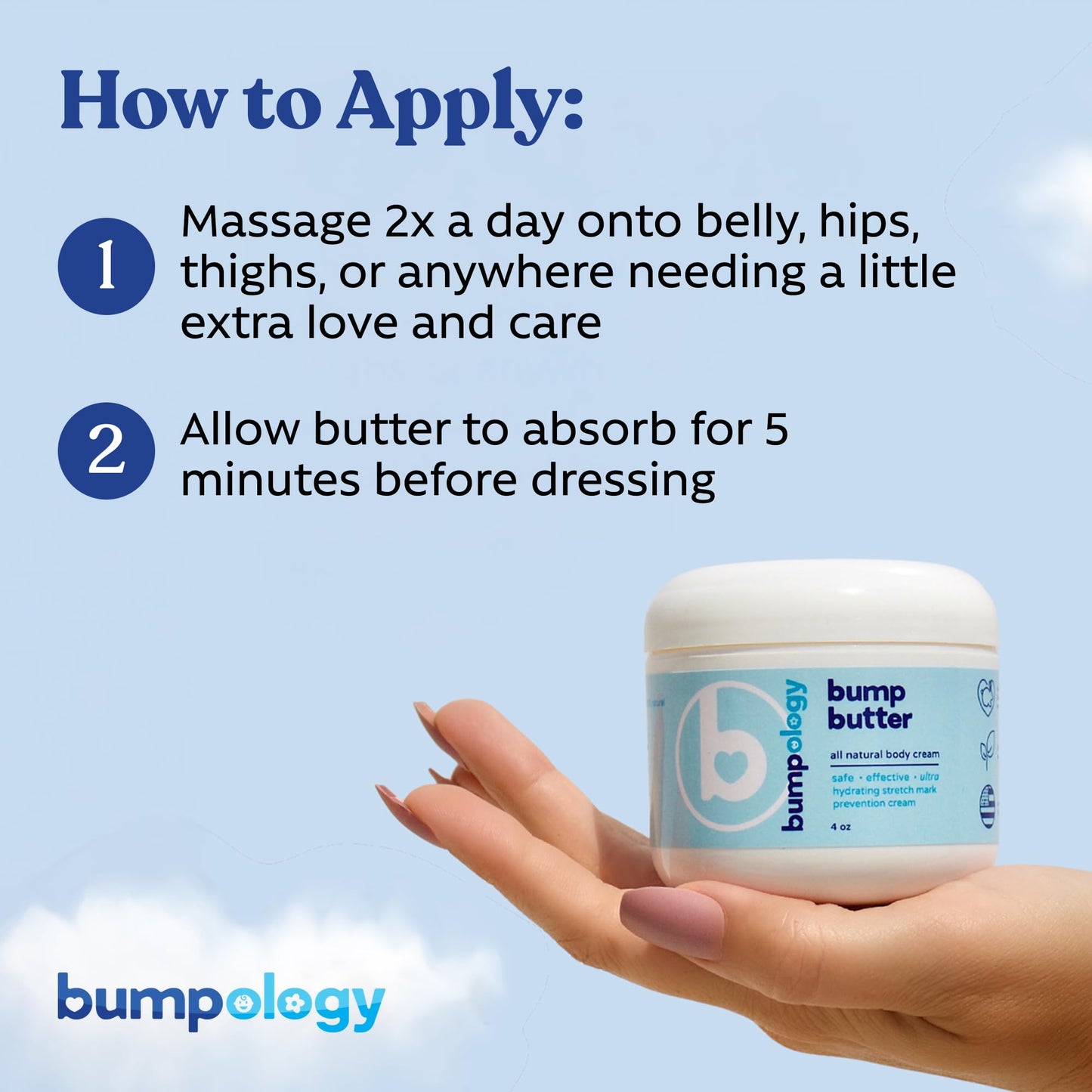Bumpology Bump Butter, Hydrating Balm for Pregnancy, Stretch Marks, 4 oz