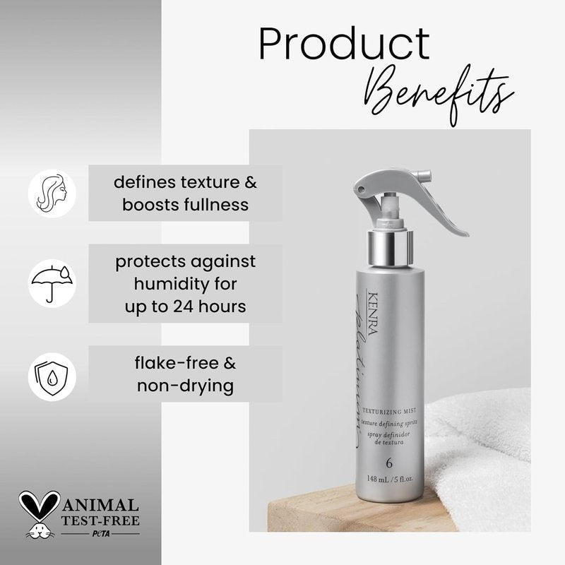 Kenra Platinum Texturizing Mist 6 - Texture Defining Spray for All Hair Types | Humidity Protection & Flake-Free Formula