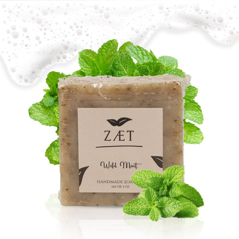 Wild Mint Bar Soap - 8-Pack Handmade Soap with Olive & Coconut Oil | Gentle Cleanse for All Skin Types