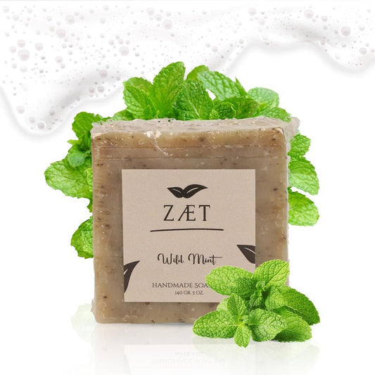 Wild Mint Bar Soap - 8-Pack Handmade Soap with Olive & Coconut Oil | Gentle Cleanse for All Skin Types