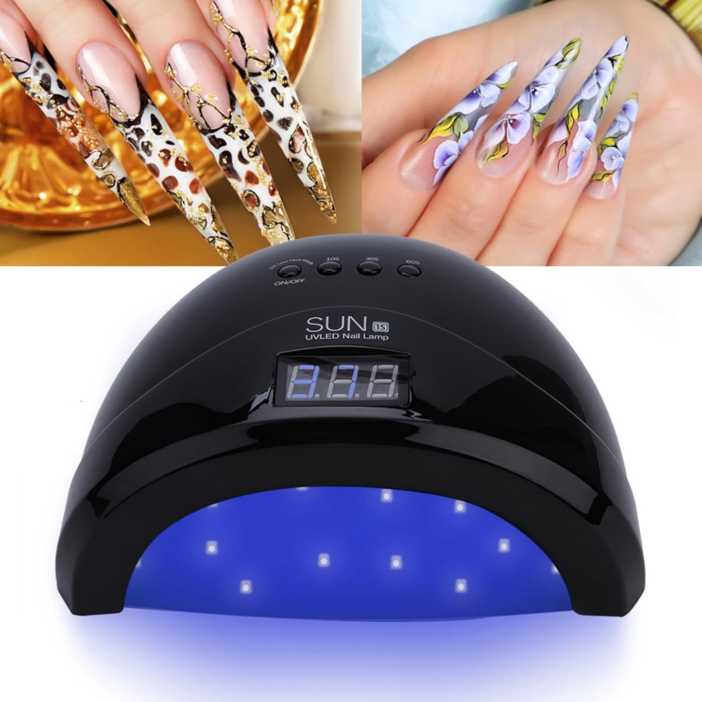 48W LED Nail Dryer - Gel Polish Curing Lamp for Manicure & Pedicure with US Plug