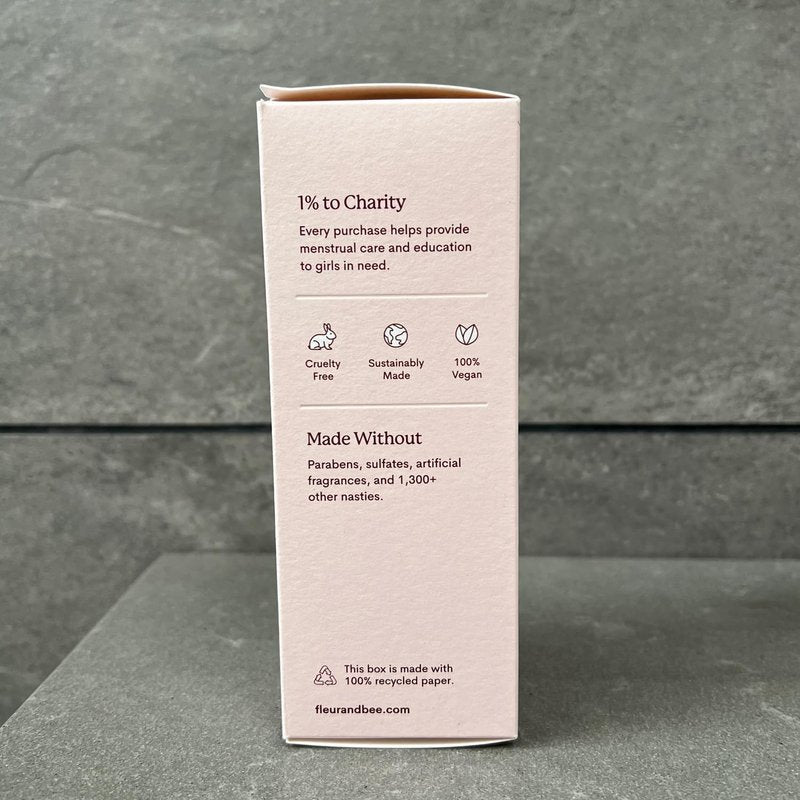 FLEUR & BEE Face Wash - Vegan & Cruelty-Free Daily Cleanser | Gentle, Non-Drying Formula | 3.7 Fl Oz
