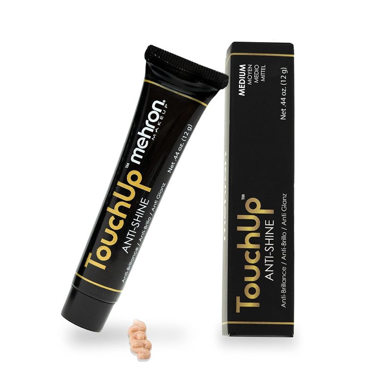 Mehron Makeup TouchUp Anti-Shine Gel - Matte Primer for Flawless Face Finish | Medium Tint