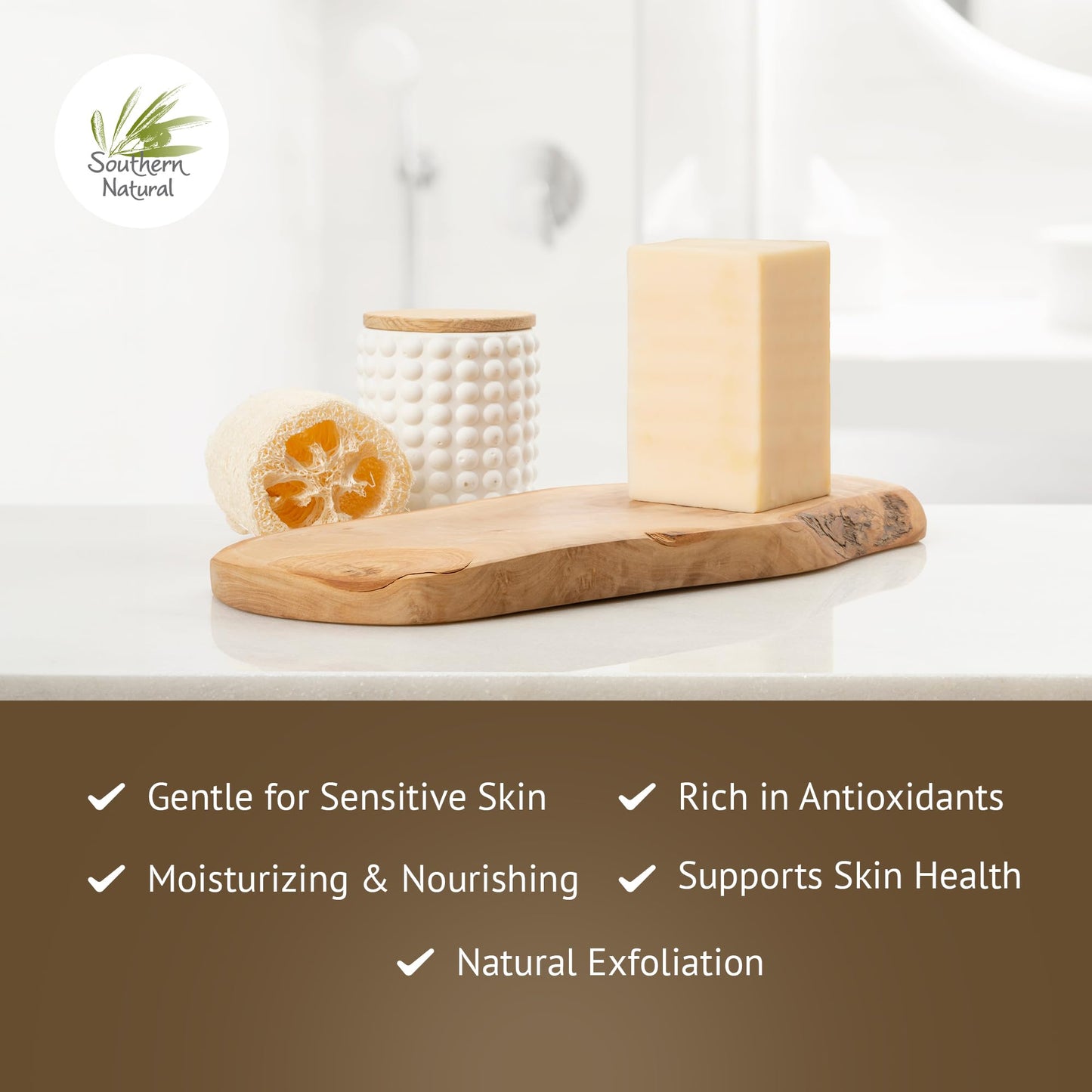 Southern Natural Goat Milk Soap Bar (Variety 3 Pack) Lavender, Southern Bell, Honey Almond - For Dry Sensitive Skin. Great For Face and Body. (Each Bar 4-4.5 oz)