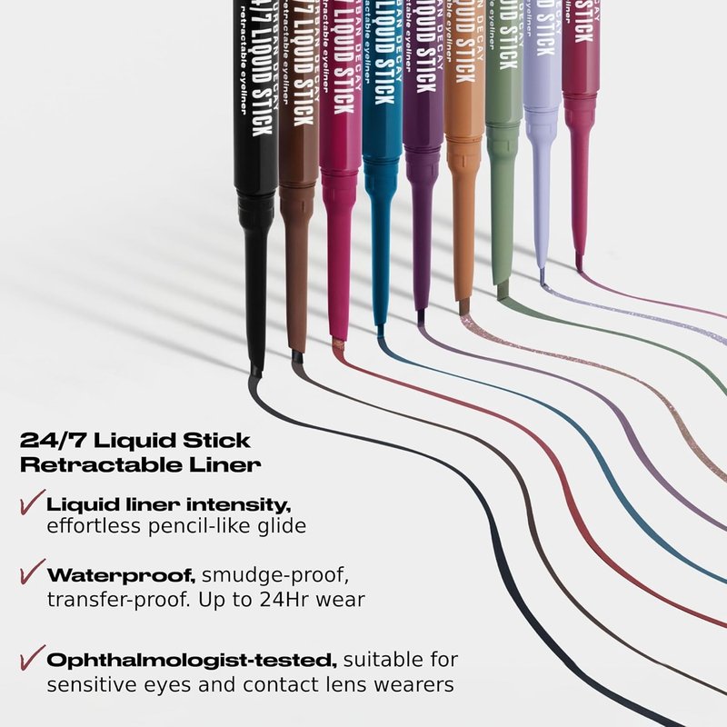 Urban Decay 24/7 Liquid Stick Waterproof Eyeliner - Smudge-Proof, Long-Lasting Dual-Ended Gel Liner with Brush | 0.012 oz