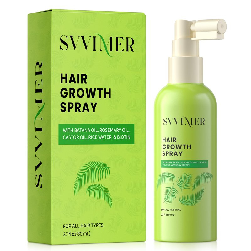 Svvimer Hair Growth Serum Spray - with Rosemary Batana Oil Biotin for Hair Loss and Thinning - Thicker Fuller Longer - for Women and Men 2.7 Fl Oz (Pack of 1)