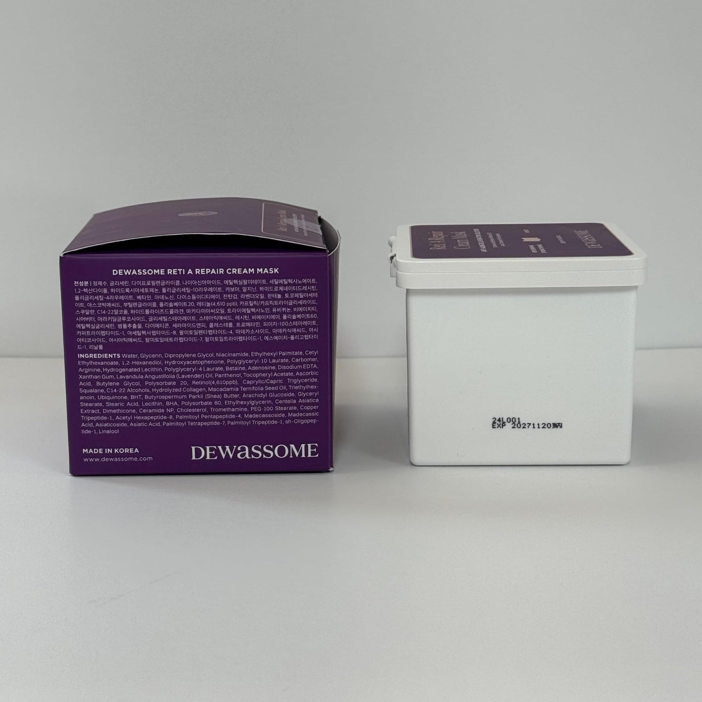 DEWASSOME Partial Mask Retinol & EGF Repair Cream Mask 80pcs 6.08 fl.oz (180ml)