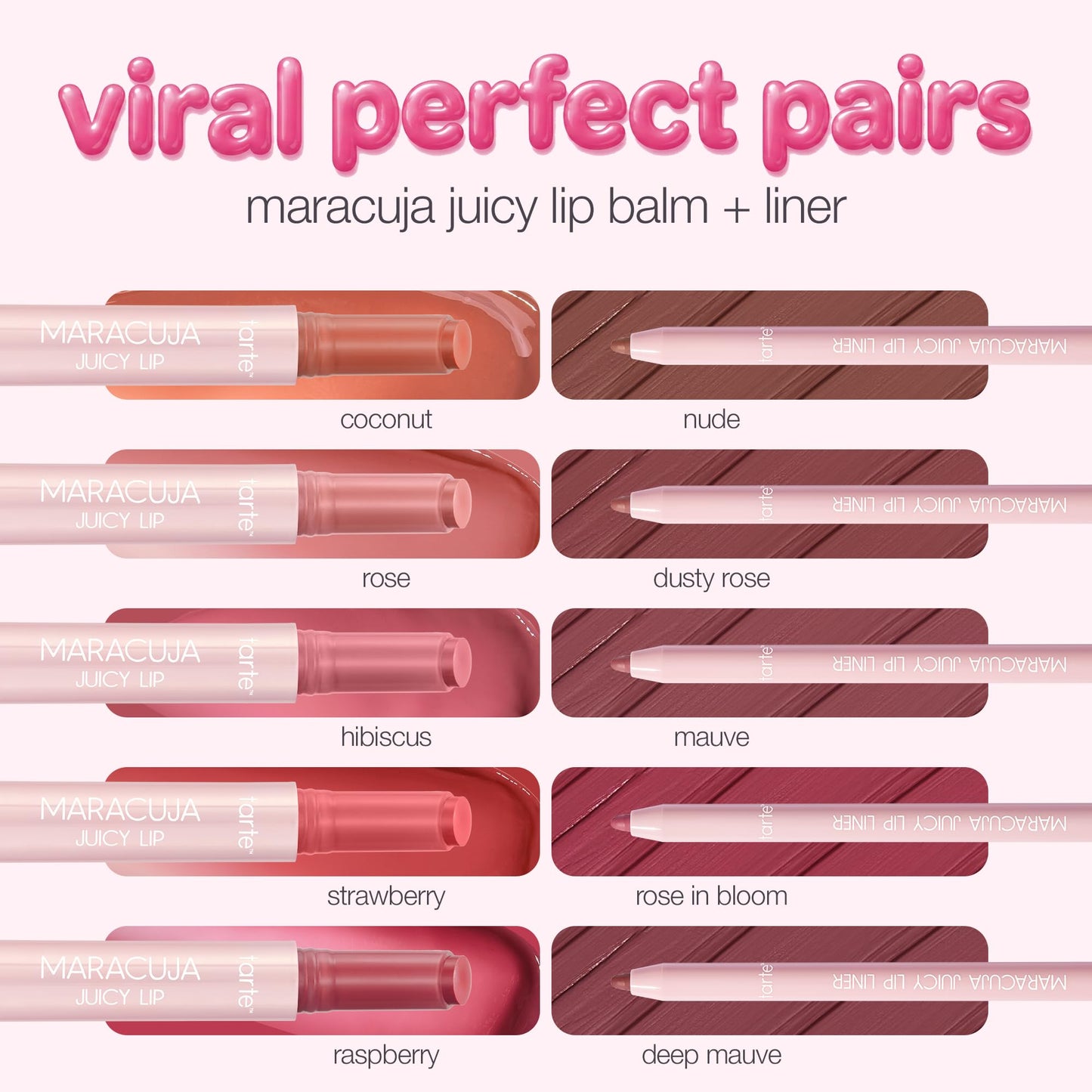 tarte maracuja juicy lip balm gloss – Viral Nourishing Lip Butter Color with High-Shine Hydration, Skincare Infused with Vitamin E, Vegan & Cruelty-Free, full size, Rose